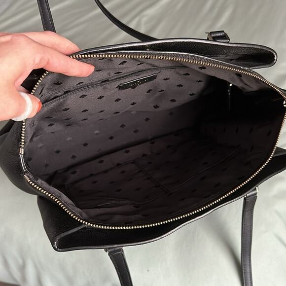 Kate Spade Monet three compartment tote bag - black leather‎ - Picture 2 of 5